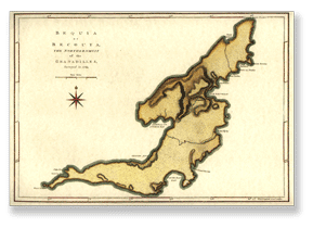 antique map bequia